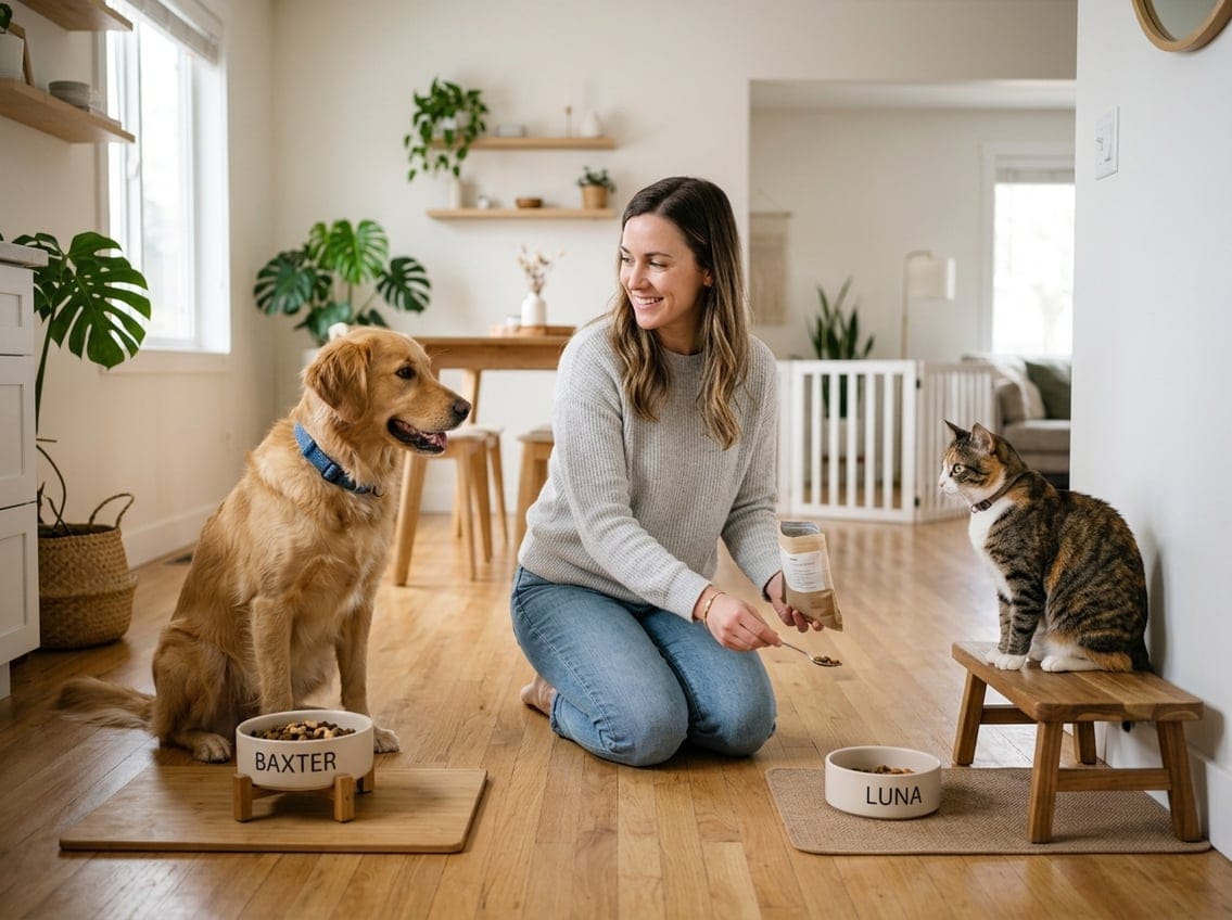 Sådan undgår du at hund og kat bytter godbidder i hverdagen